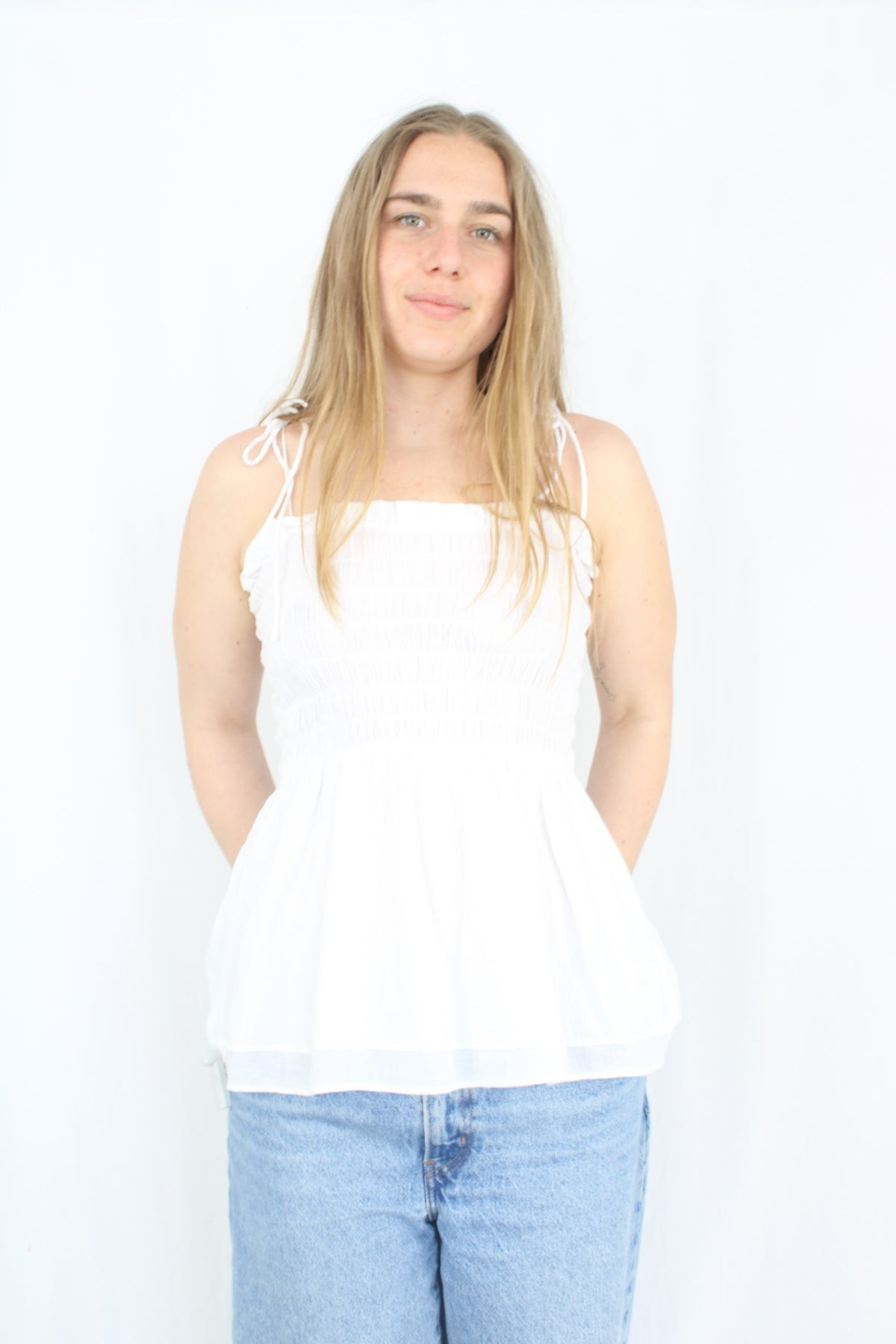 Ruby - Shirred Ruffle Top