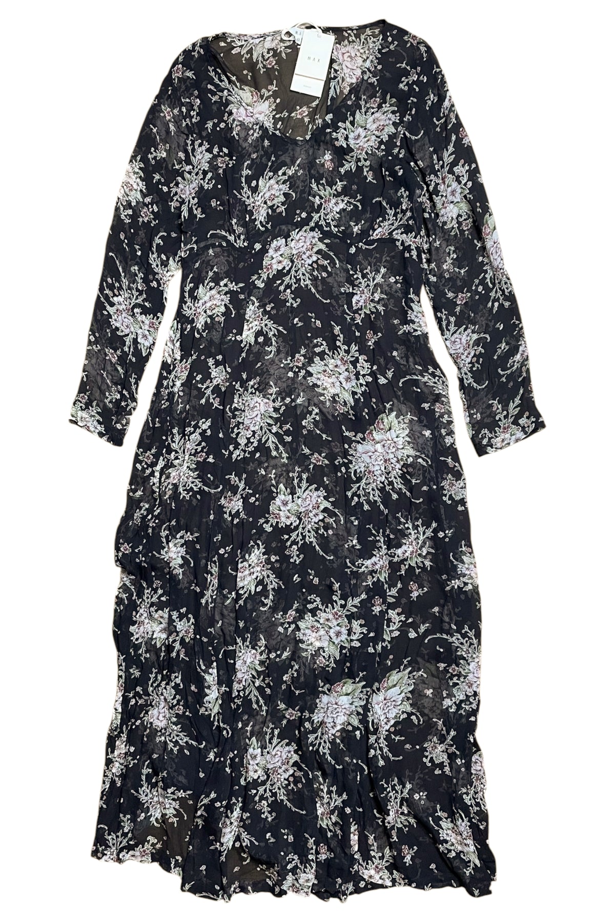 Max - Floral Sheer Long Sleeve Maxi Dress