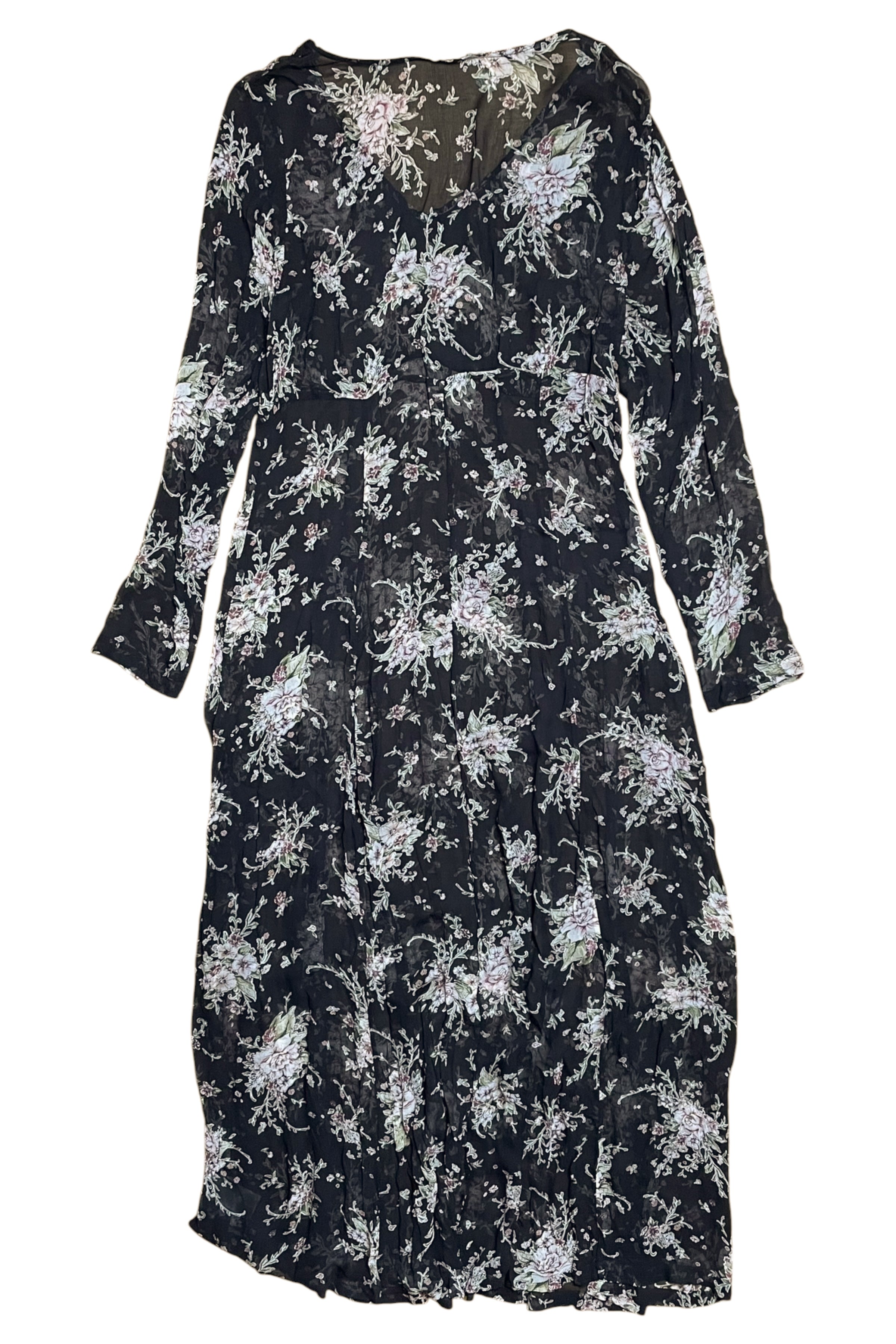 Max - Floral Sheer Long Sleeve Maxi Dress