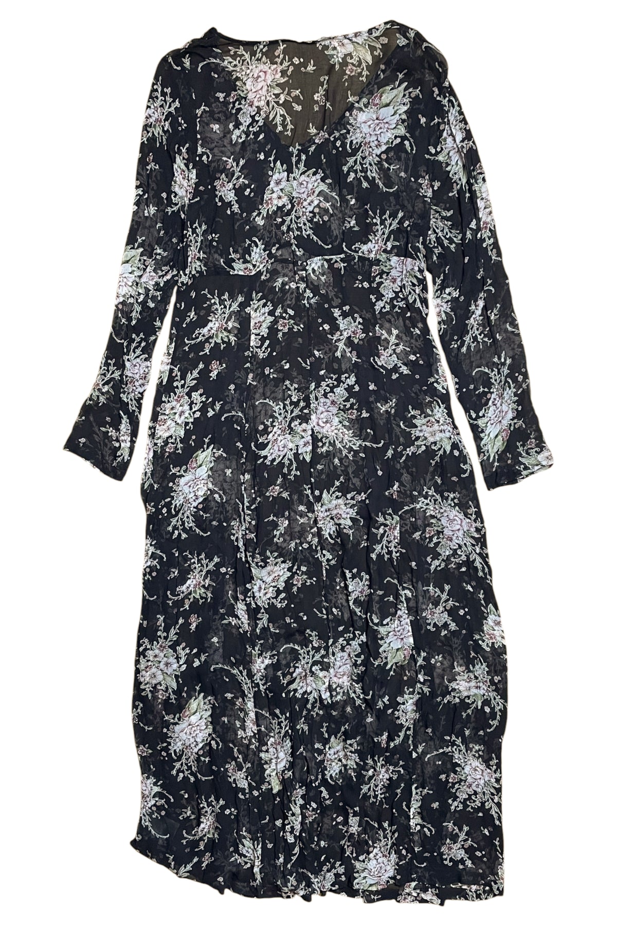 Max - Floral Sheer Long Sleeve Maxi Dress