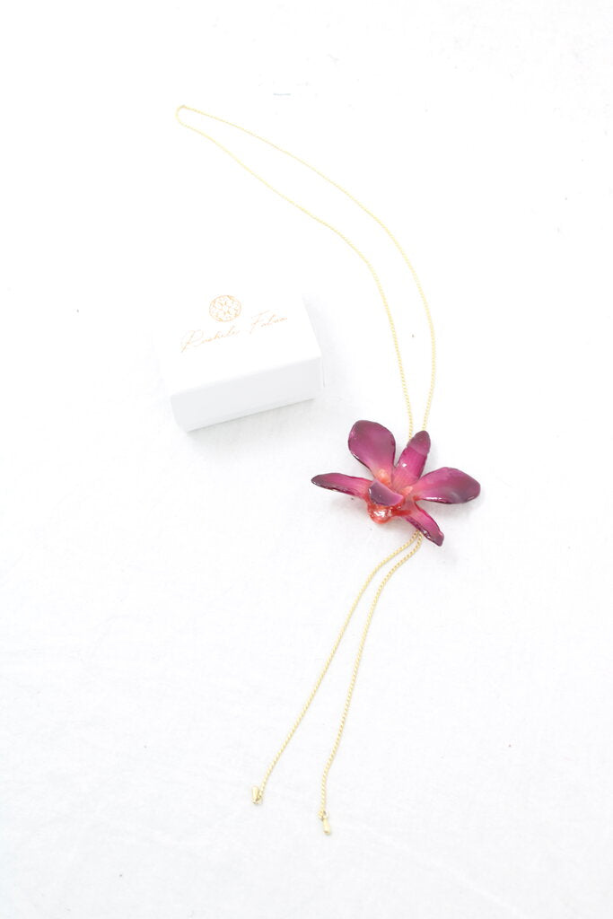 Rachel Falvo - Resin Orchid Necklace