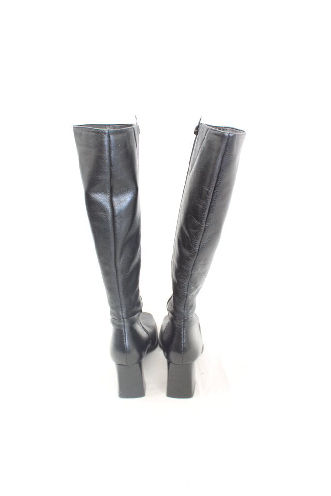 Nine West - Leather Square Toe Boots