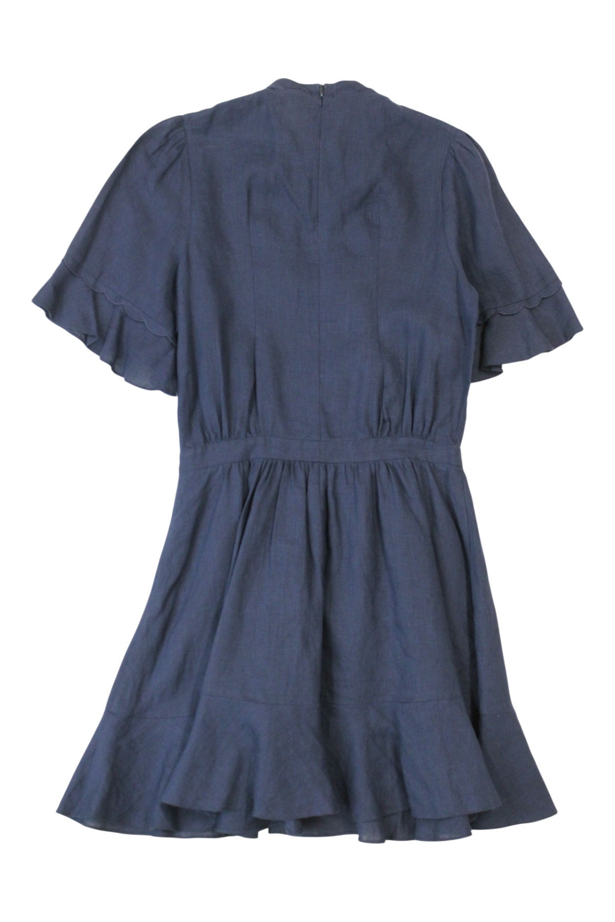 Frame - Linen Scallop Mini Dress