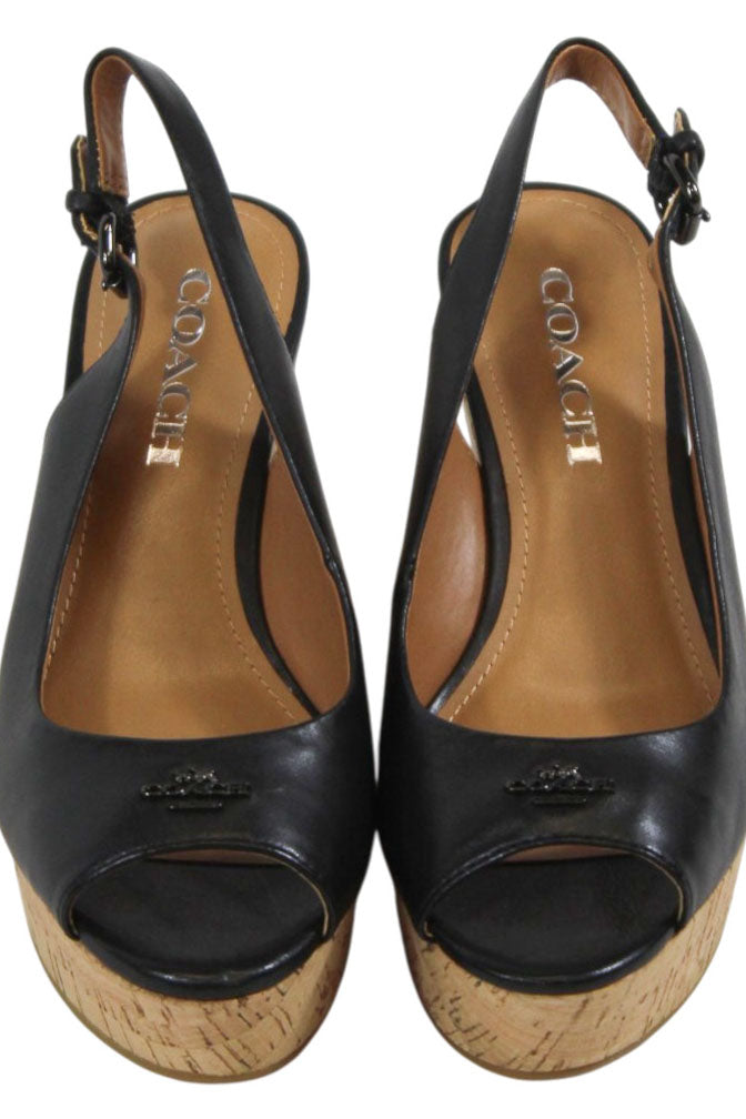 Coach - Cork Wedge Heels
