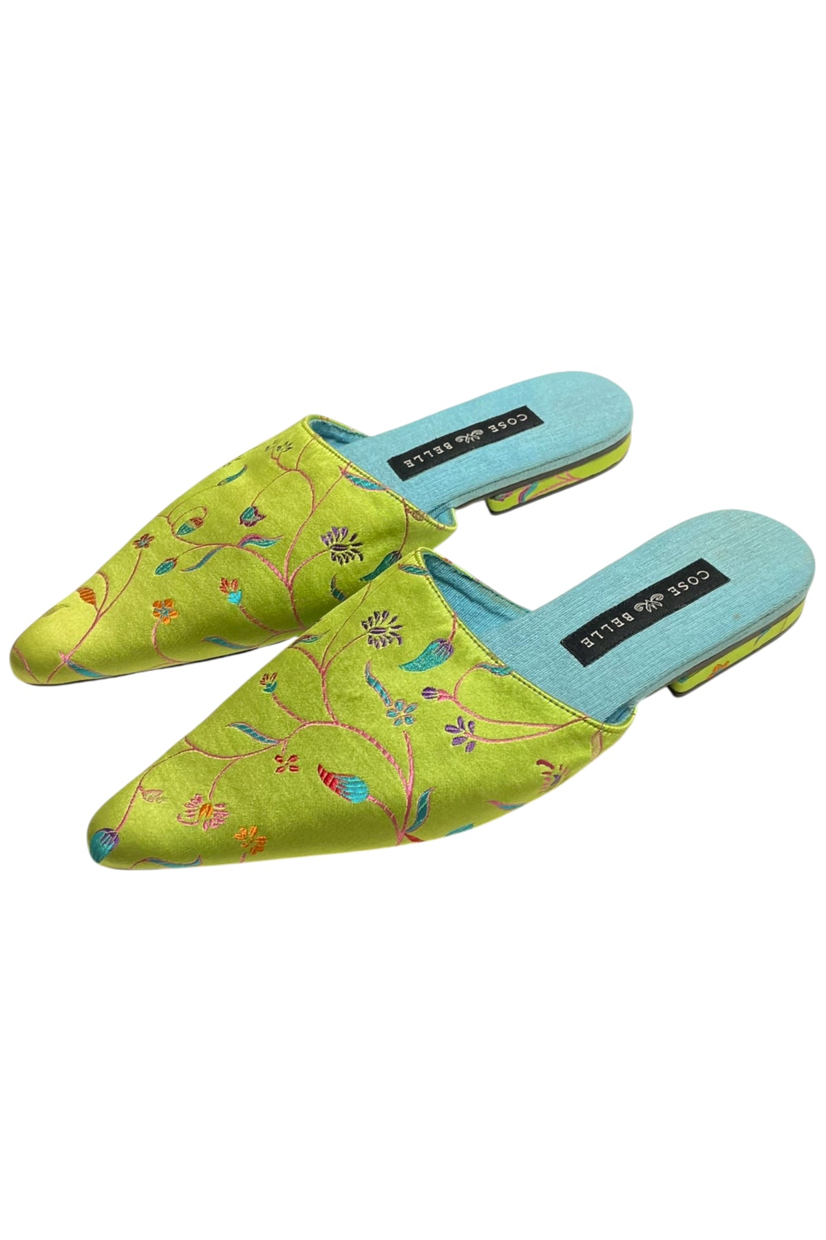 Embroidered Slip On Flats