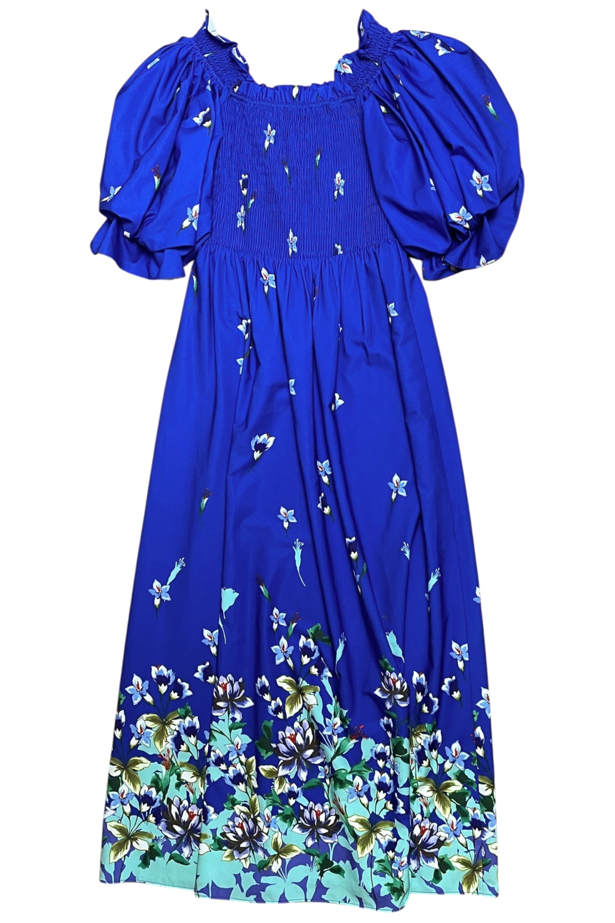 Vibrant Puff Sleeve Maxi