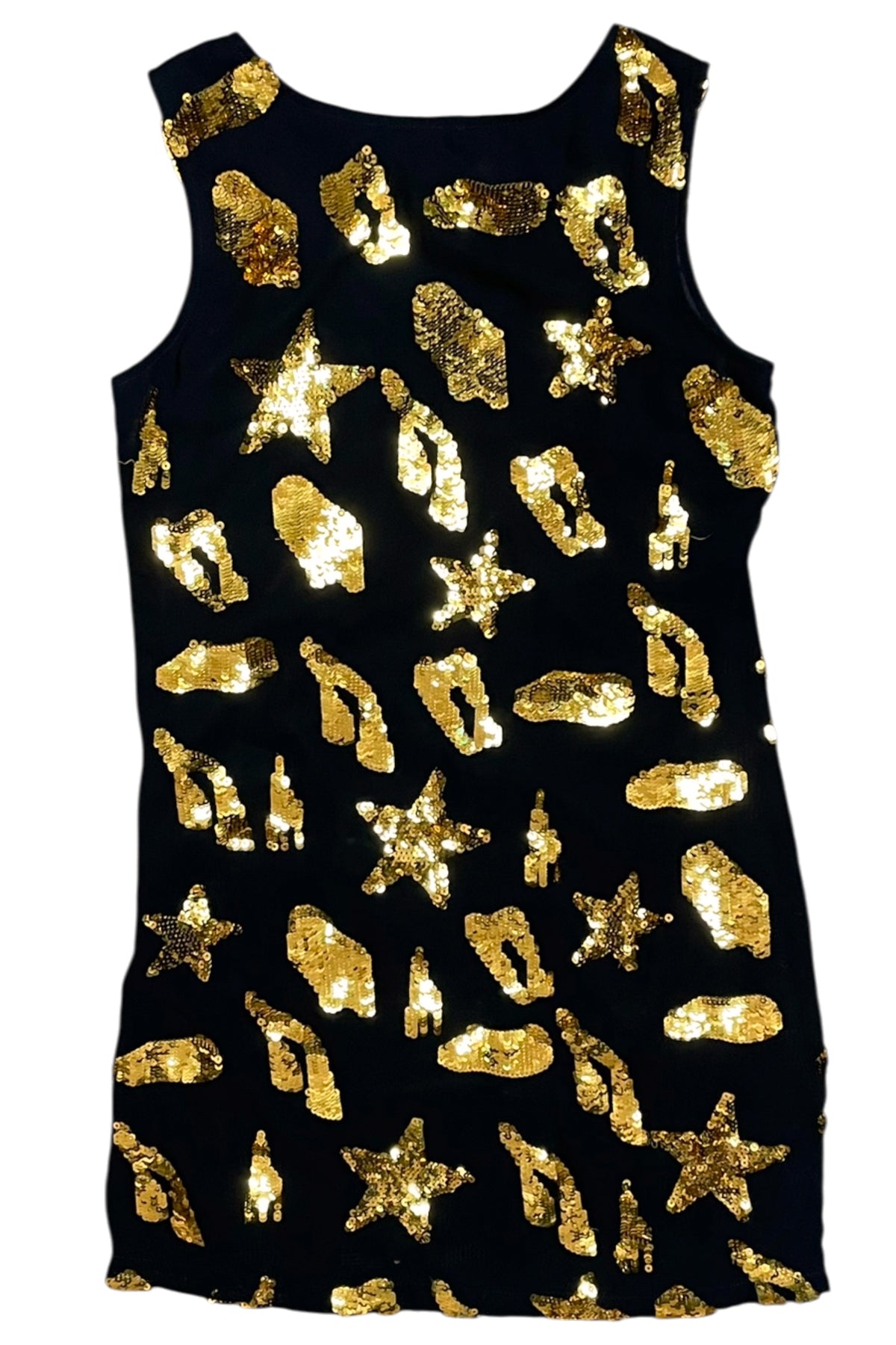 Gold Sequin Tank Top Dress