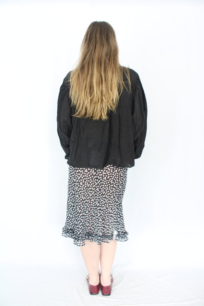 Susamusa - Black Meadow Polka Skirt