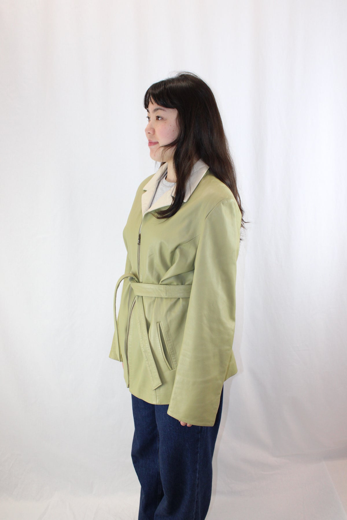 Peruzzi - Leather Jacket With Tie