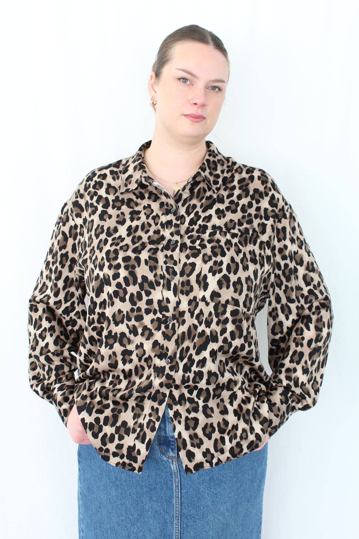 stories be told. - Leopard Button Up