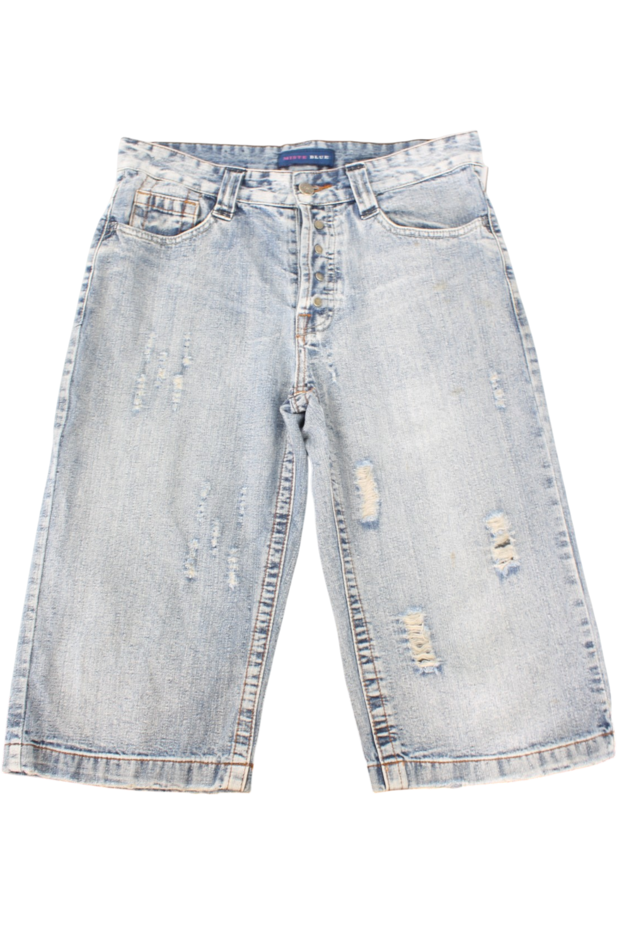 Miste Blue - Vintage Distressed Jort