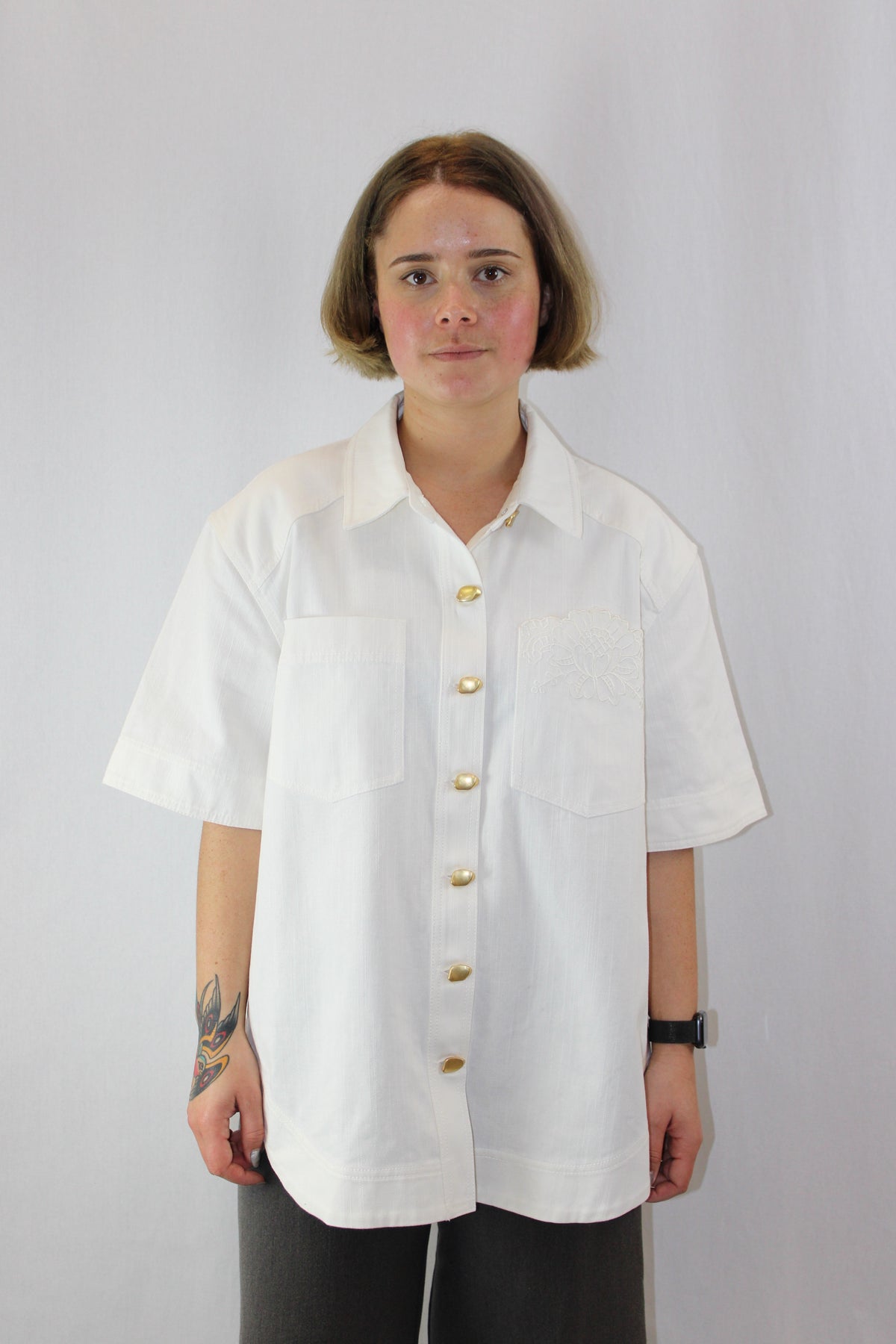Aje - NWT "Halo" Embroidered Shirt