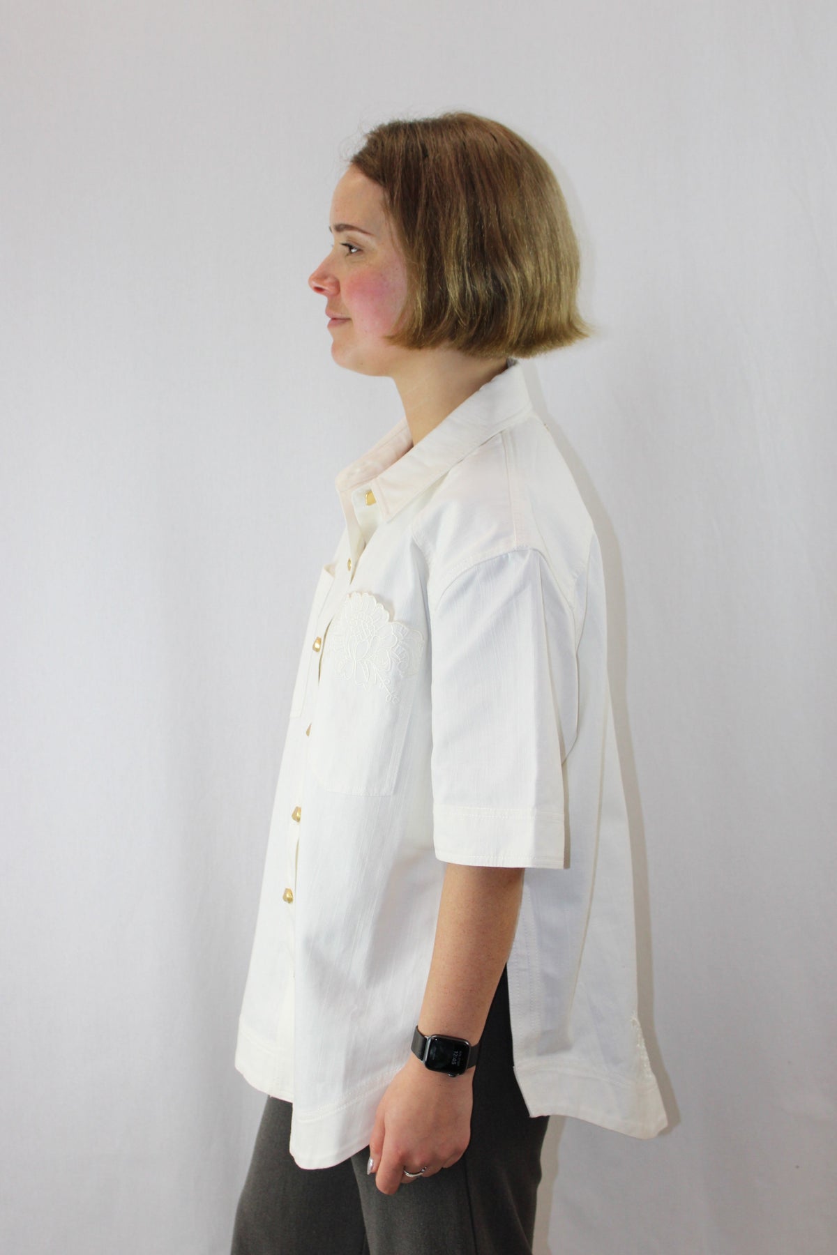 Aje - NWT "Halo" Embroidered Shirt