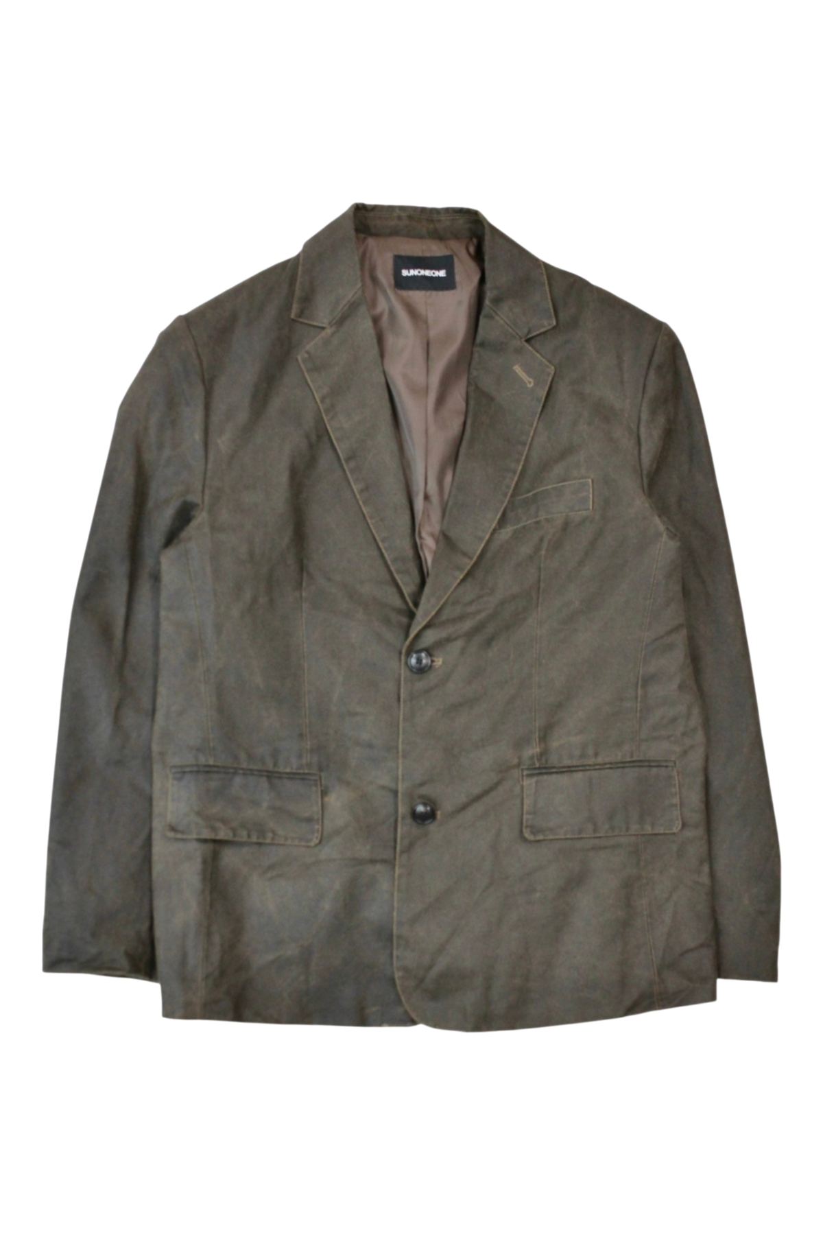 SUNONEONE - Faux Leather Blazer