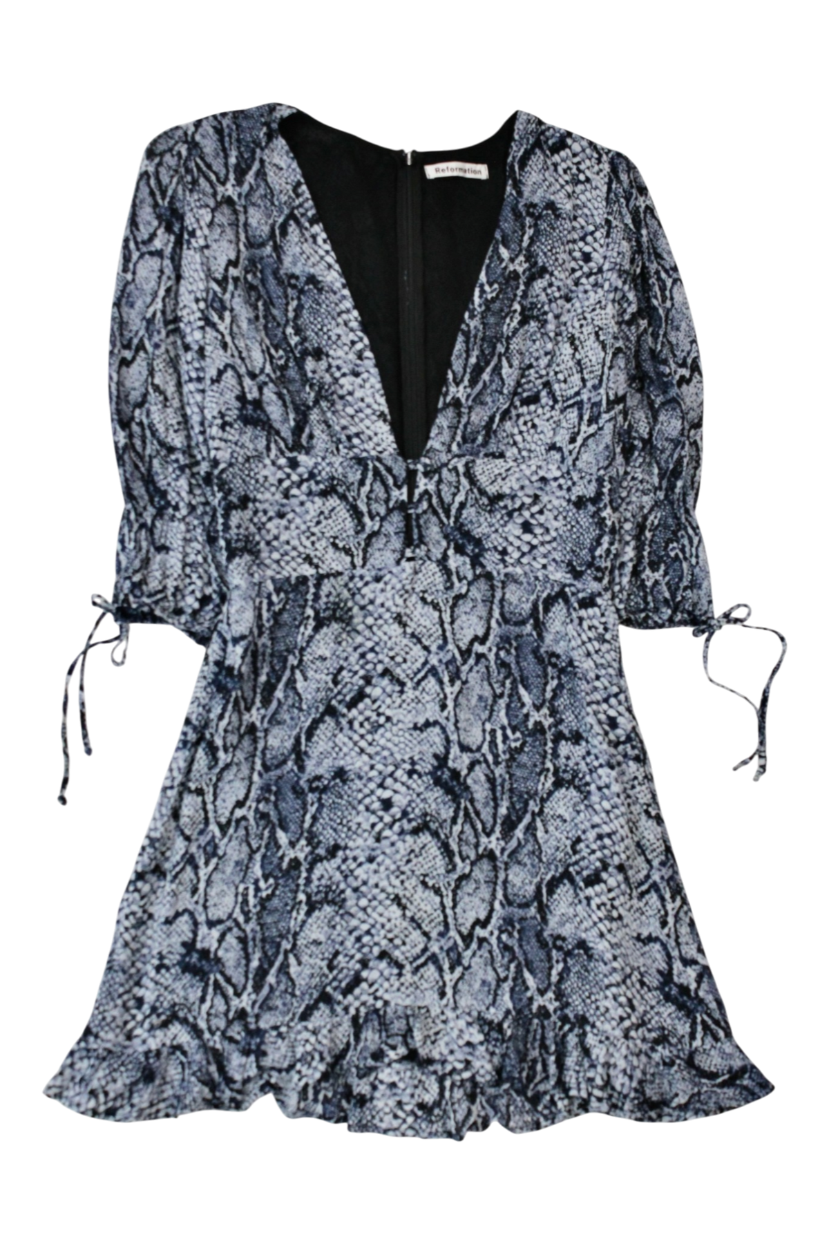 Reformation - Snake Print Mini Dress