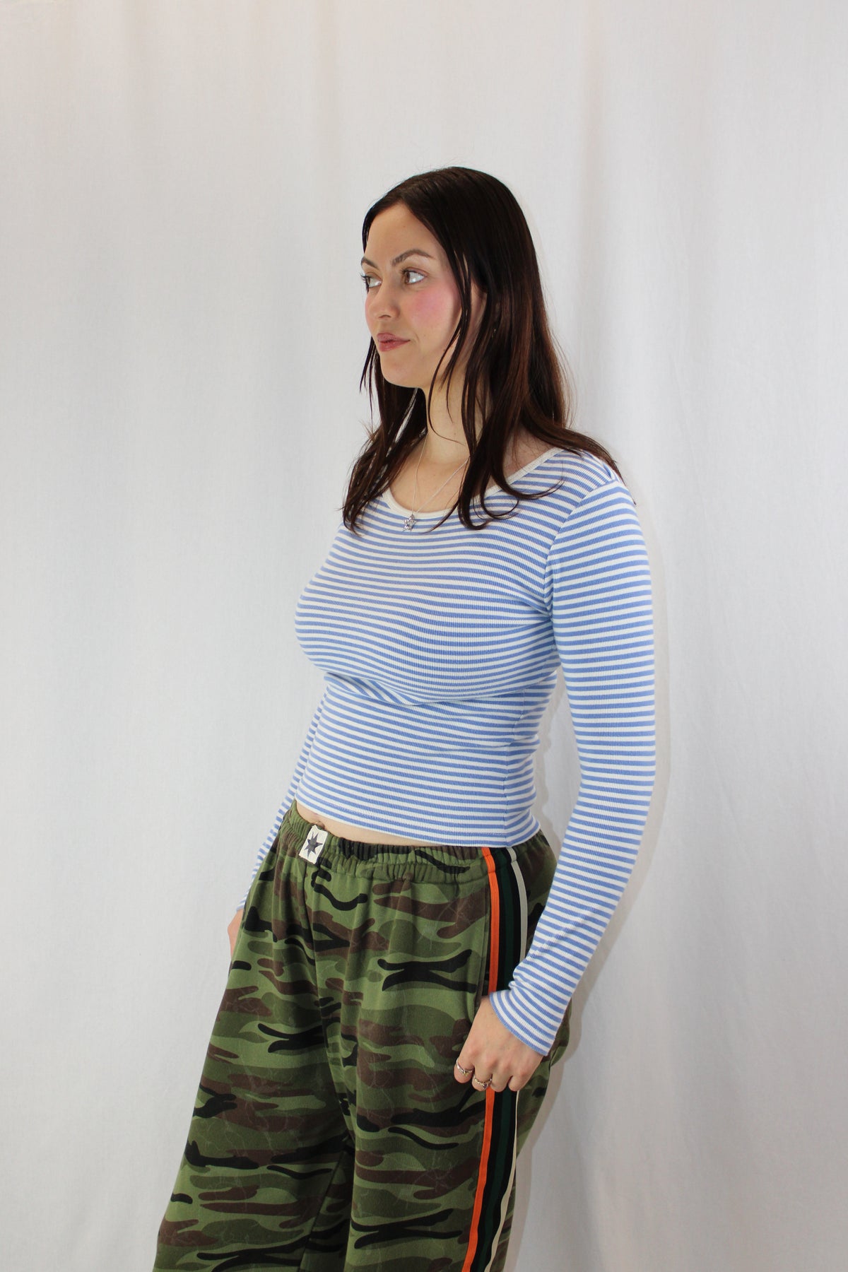 Locale - Striped Ribbed Top
