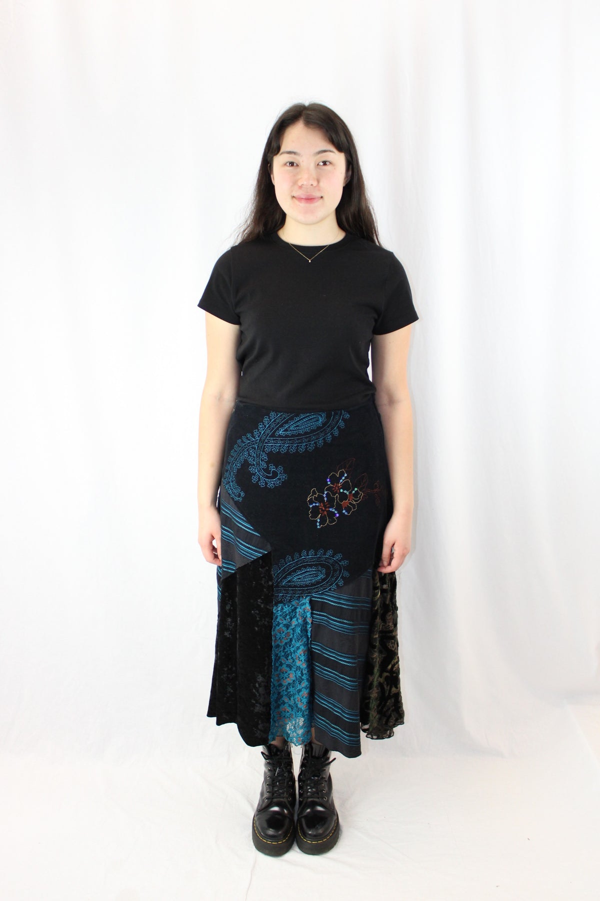 David Pond - Patchwork Midi Skirt