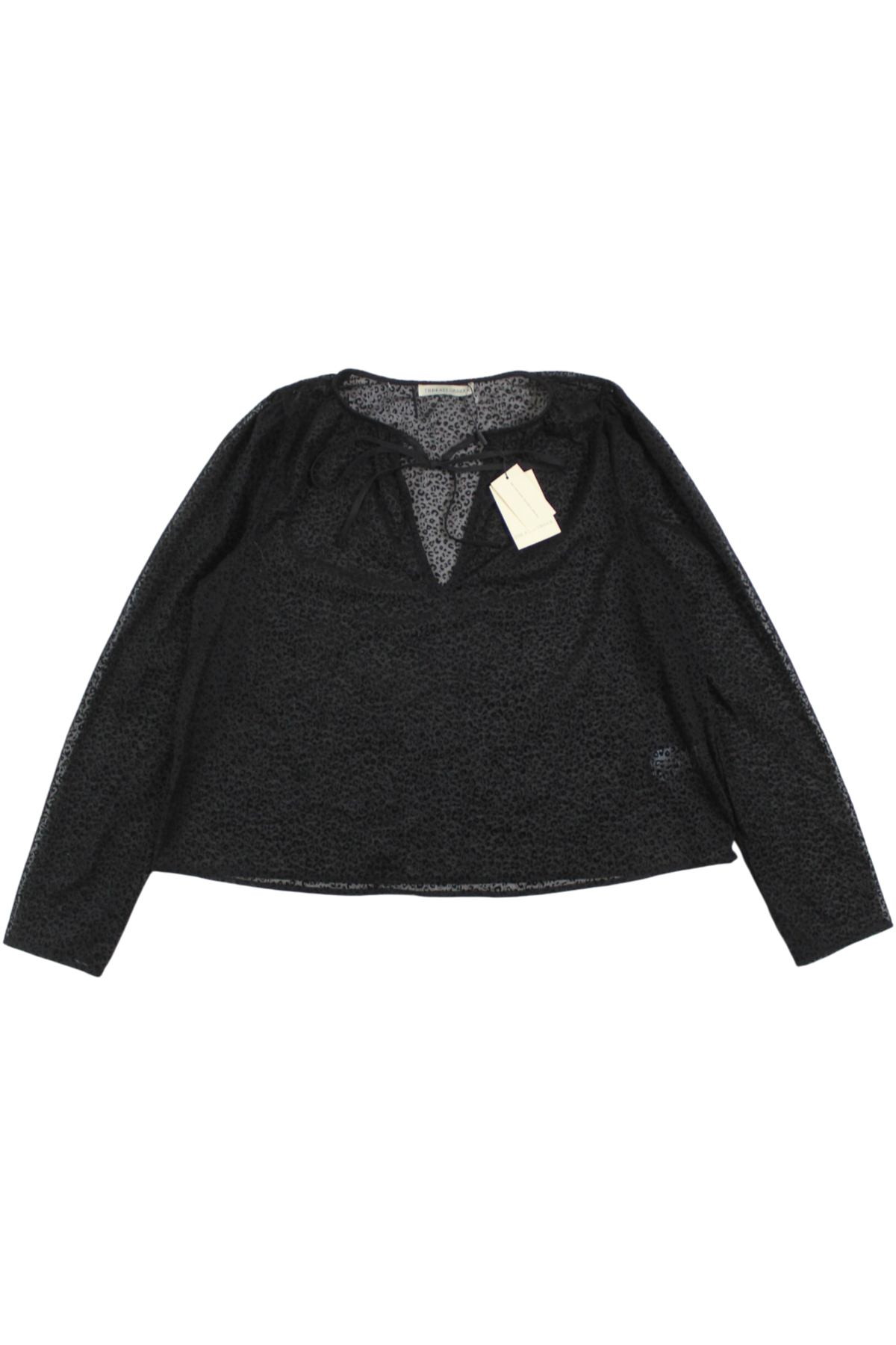 the east order - Sheer Leopard Print Top