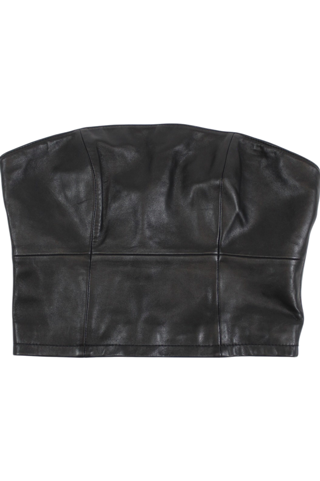 oval square - Leather Boob Tube
