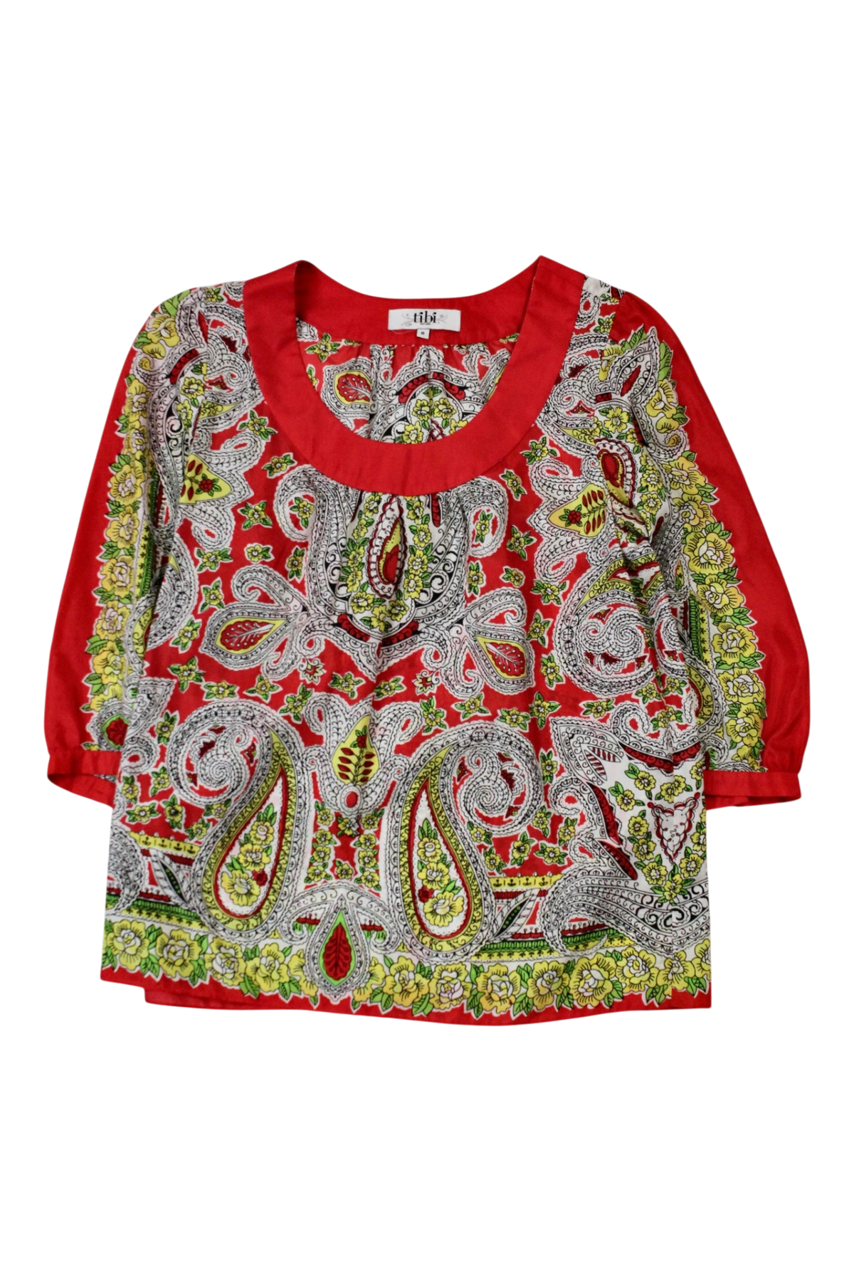 Tibi - Patterned Silk Top