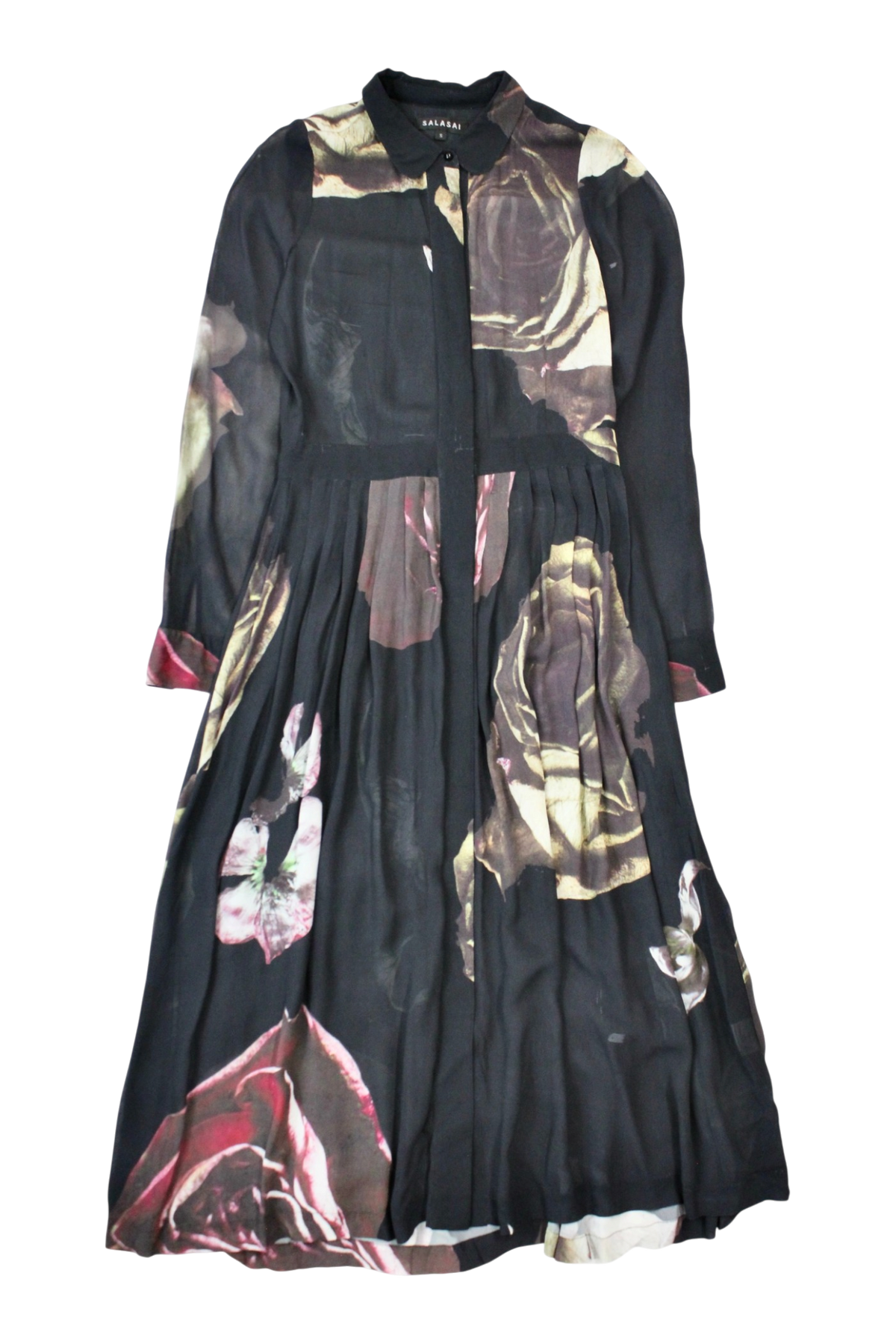 Salasai - Floral Chiffon Midi Dress