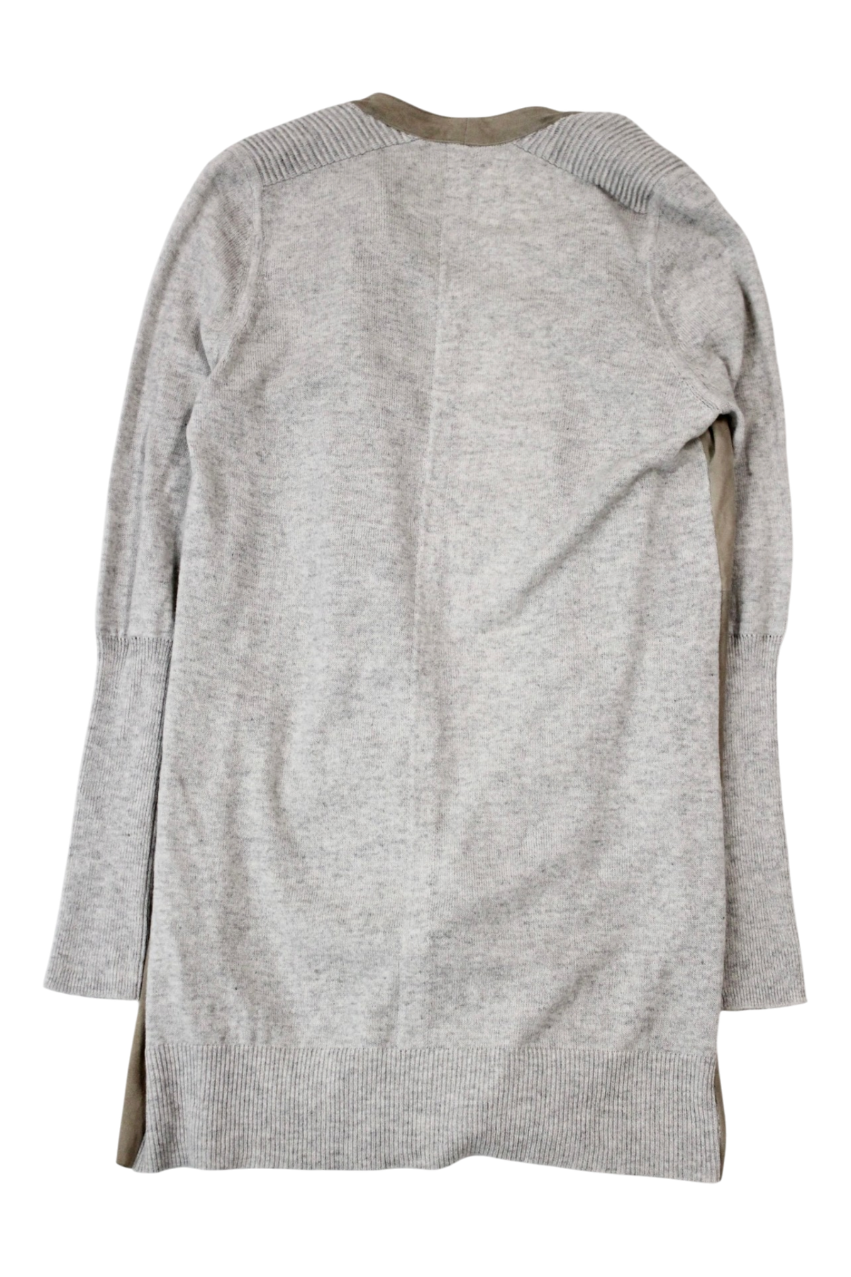 Fine Collection - Cashmere & Leather Cardigan
