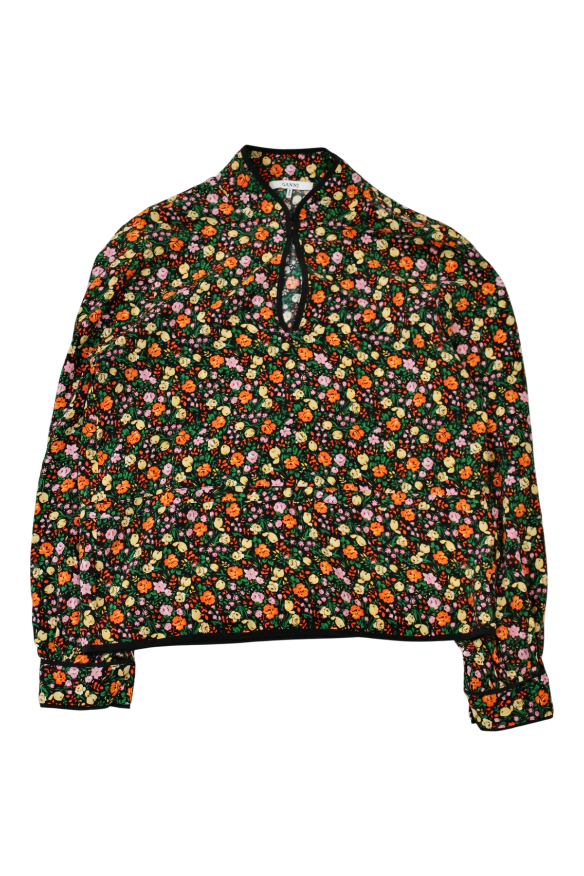 Ganni - Floral Silk Blouse