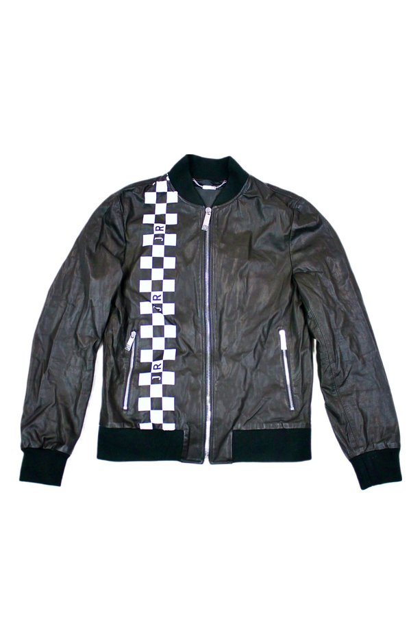 Checkered Leather Jacket