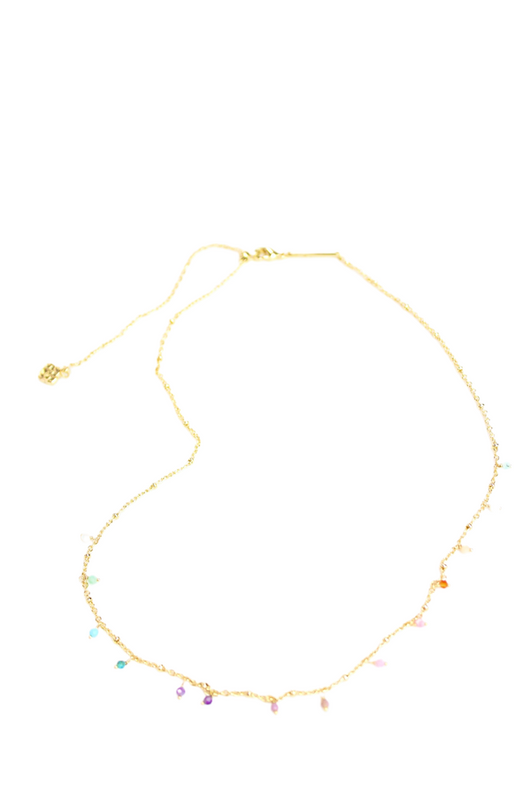 Dainty Multicolour Bead Necklace