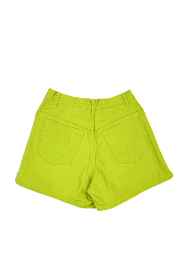 Chartreuse Denim Shorts