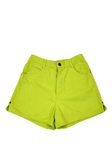 No Boundaries - Chartreuse Denim Shorts