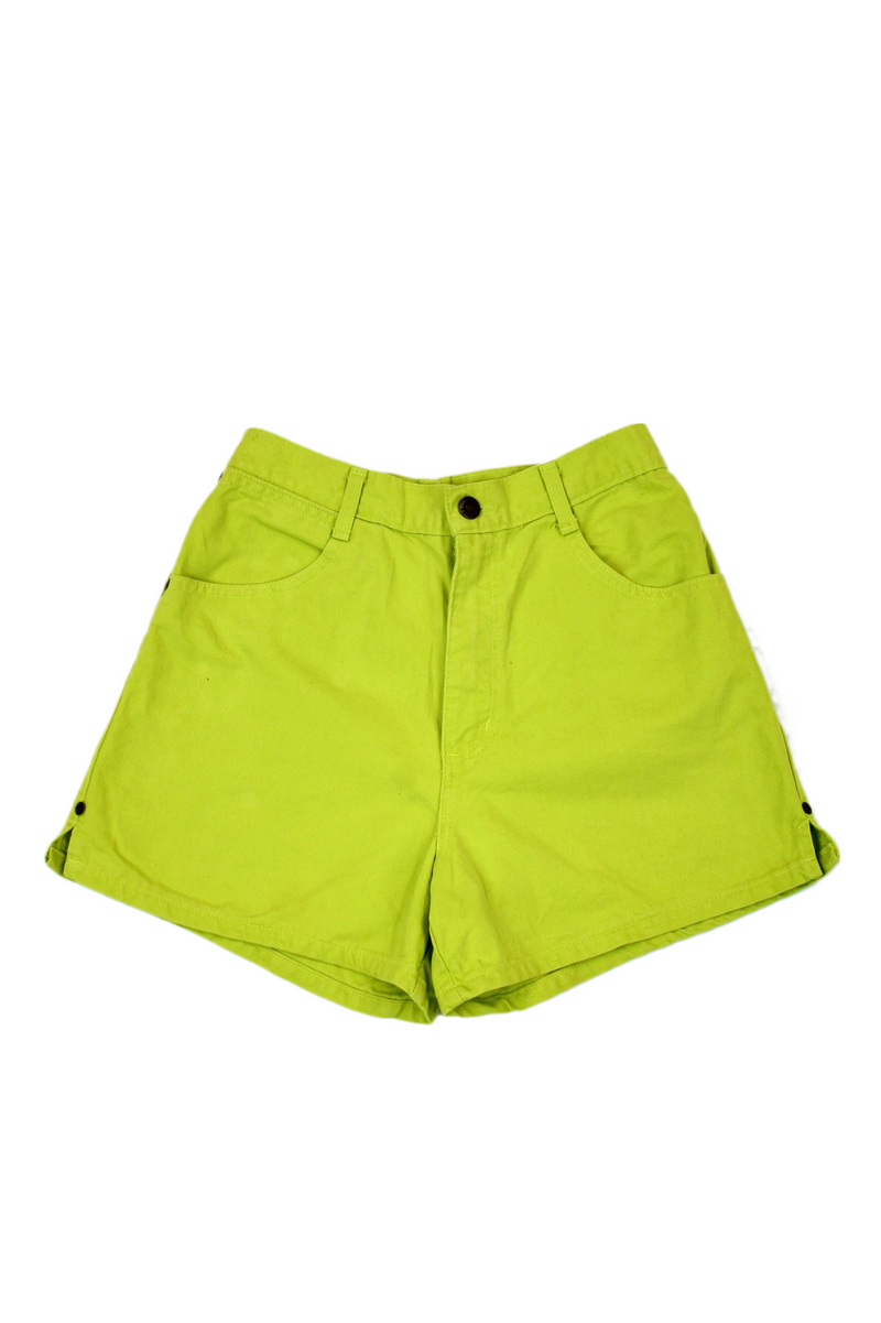 No Boundaries - Chartreuse Denim Shorts