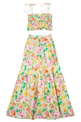 Ruby - Floral Maxi Skirt/Sleeveless Top Set