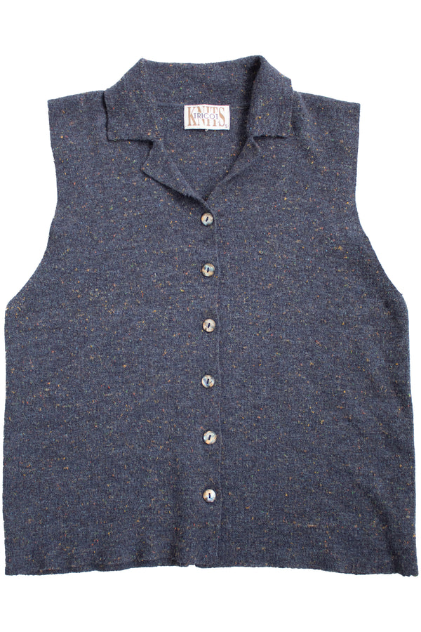 Tricot Knits - Button Up Knit Vest