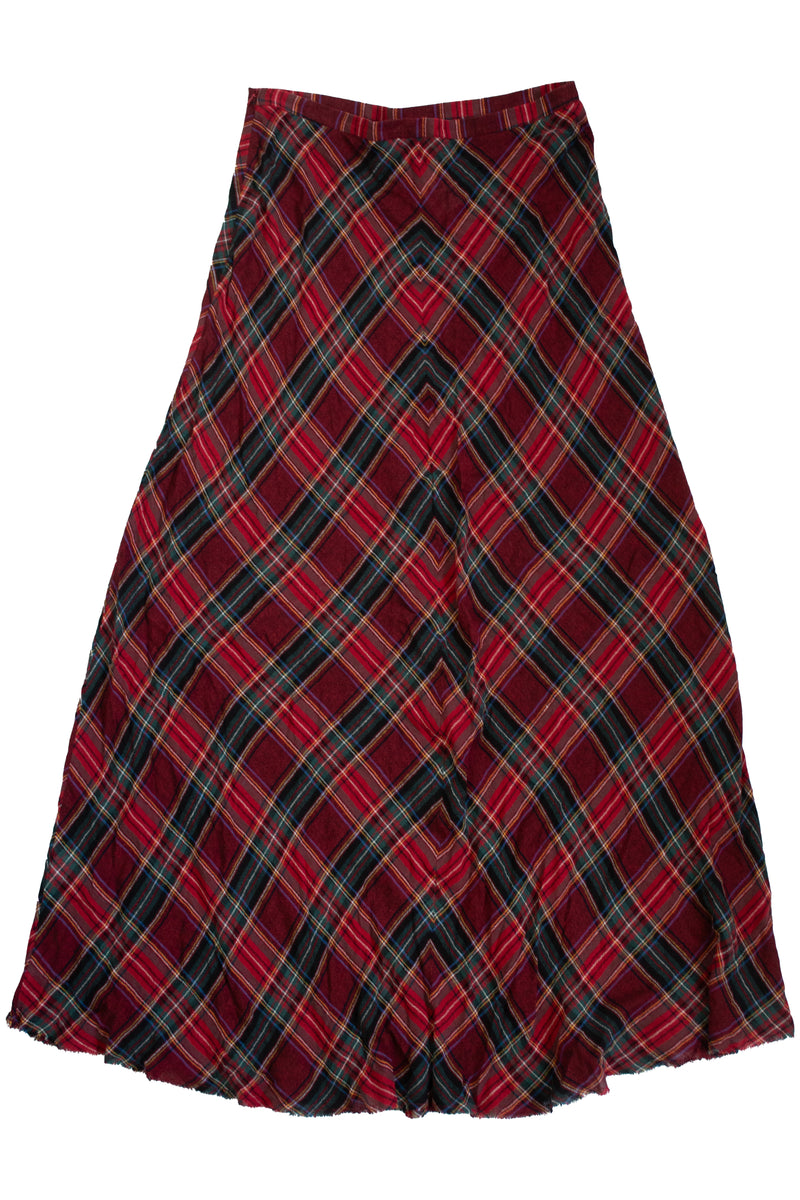 Penny Sage - Plaid Maxi Skirt