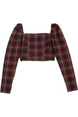 Topshop - Plaid Crop Top