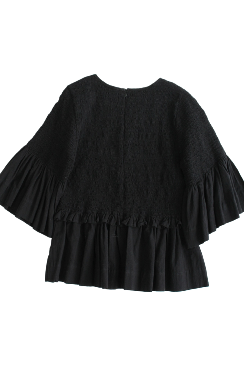 Blak Luxe - Shirred Ruffle Blouse