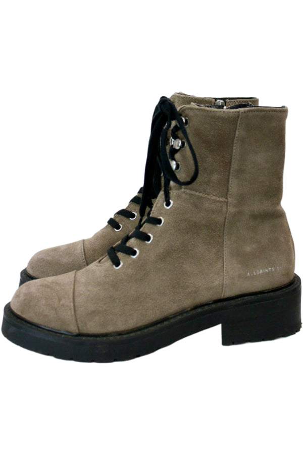 All Saints - Suede Lace Up Boots