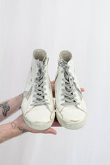 Golden Goose - 'Francy' Hi Top Scuffed Sneakers