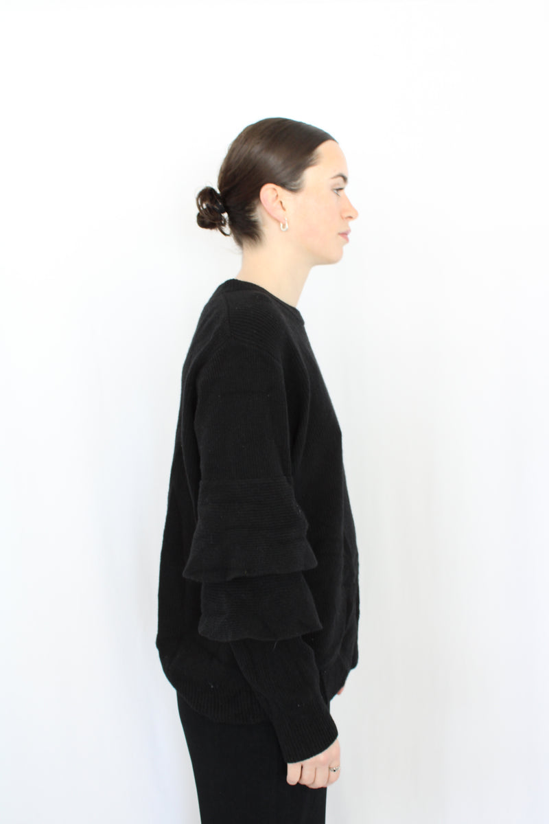 Ribbed Knit With Layered Sleeves
