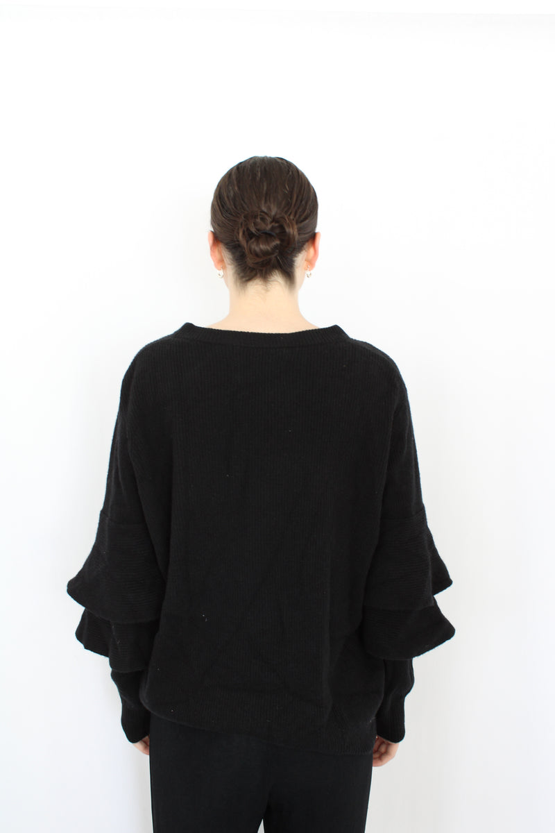 Ribbed Knit With Layered Sleeves
