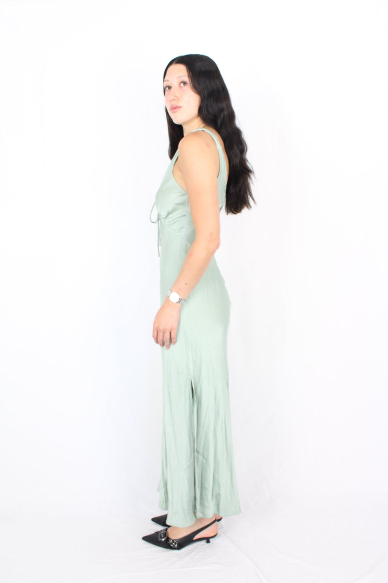 Blak Luxe - Sage Satin Dress