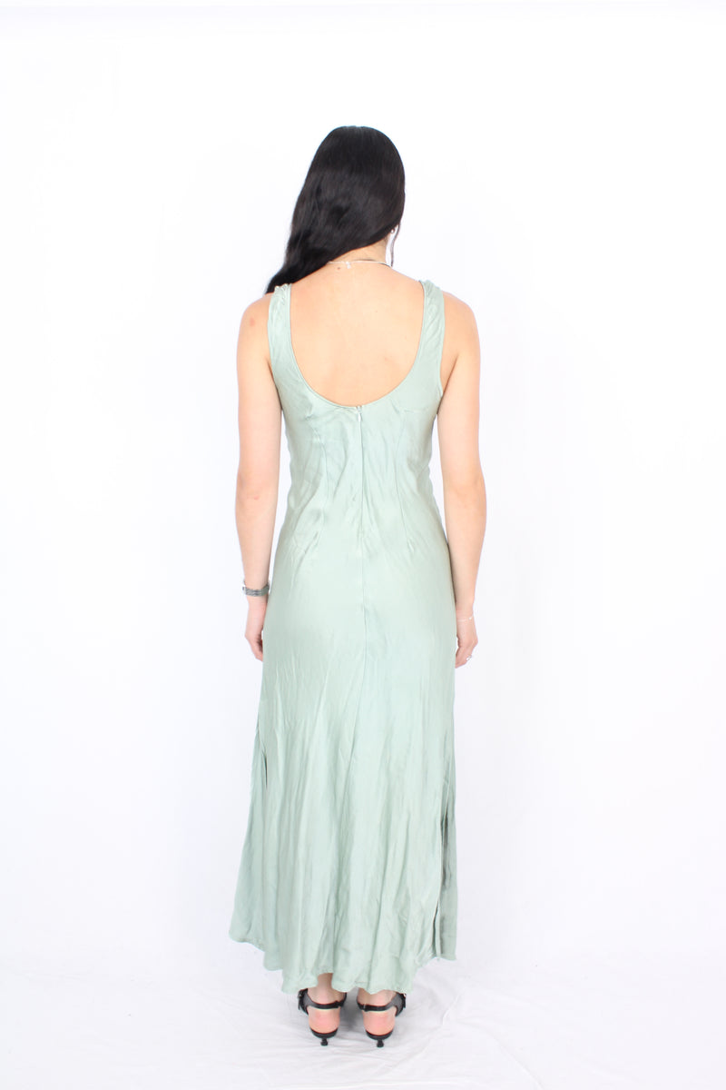 Blak Luxe - Sage Satin Dress