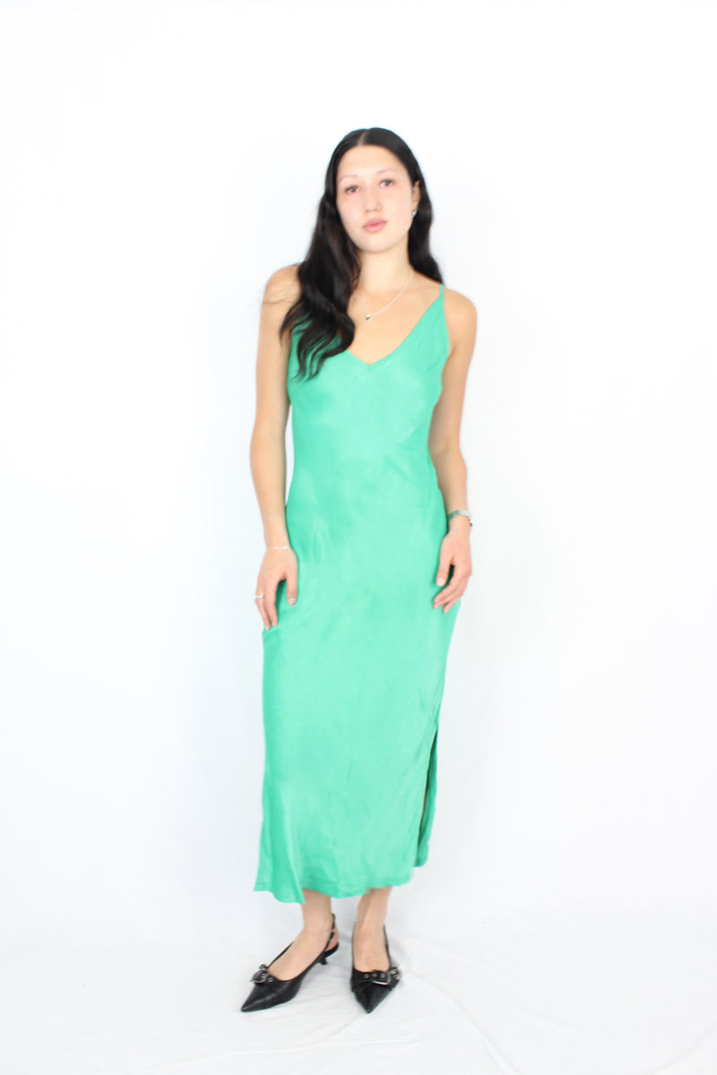 Blak Luxe - Green Slip Dress