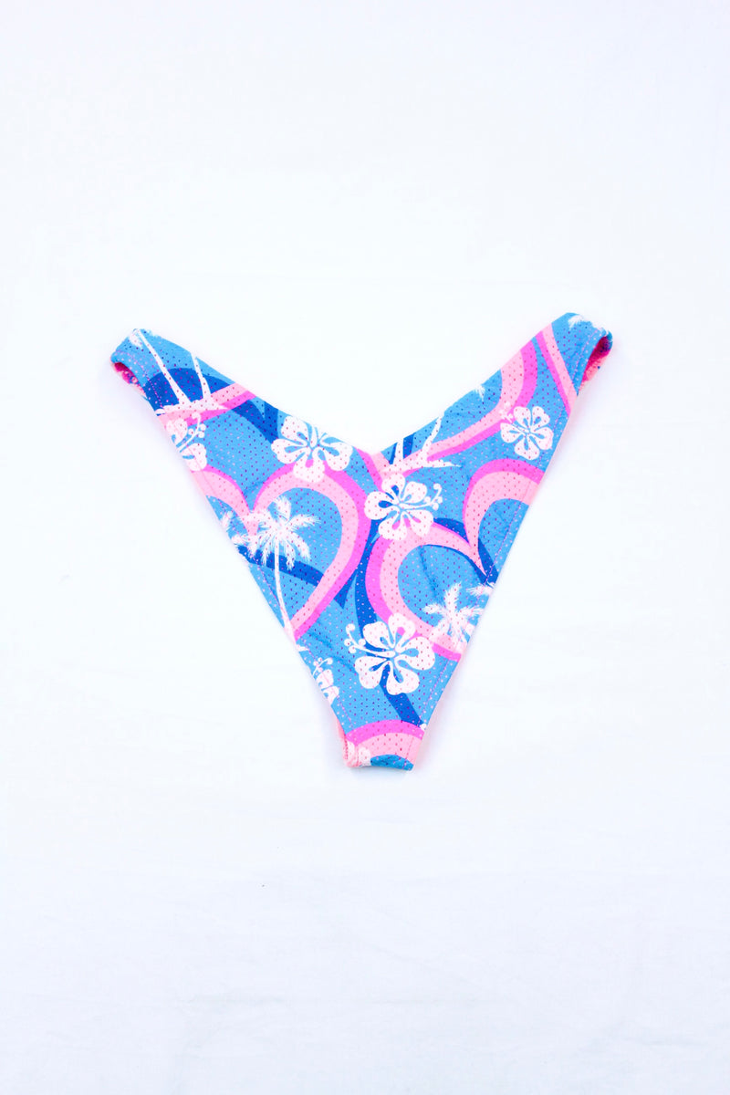 Neon Hibiscus Print Bikini
