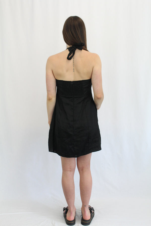 Dissh - 'Willow Black Halter Mini' NWT