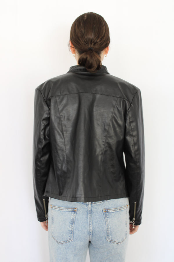 Leather Zip Up Jacket
