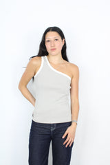 Commoners - One Shoulder Ribbed Top