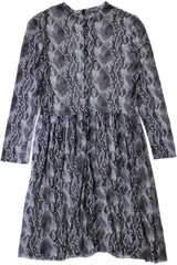 Snake Print Mesh Dress