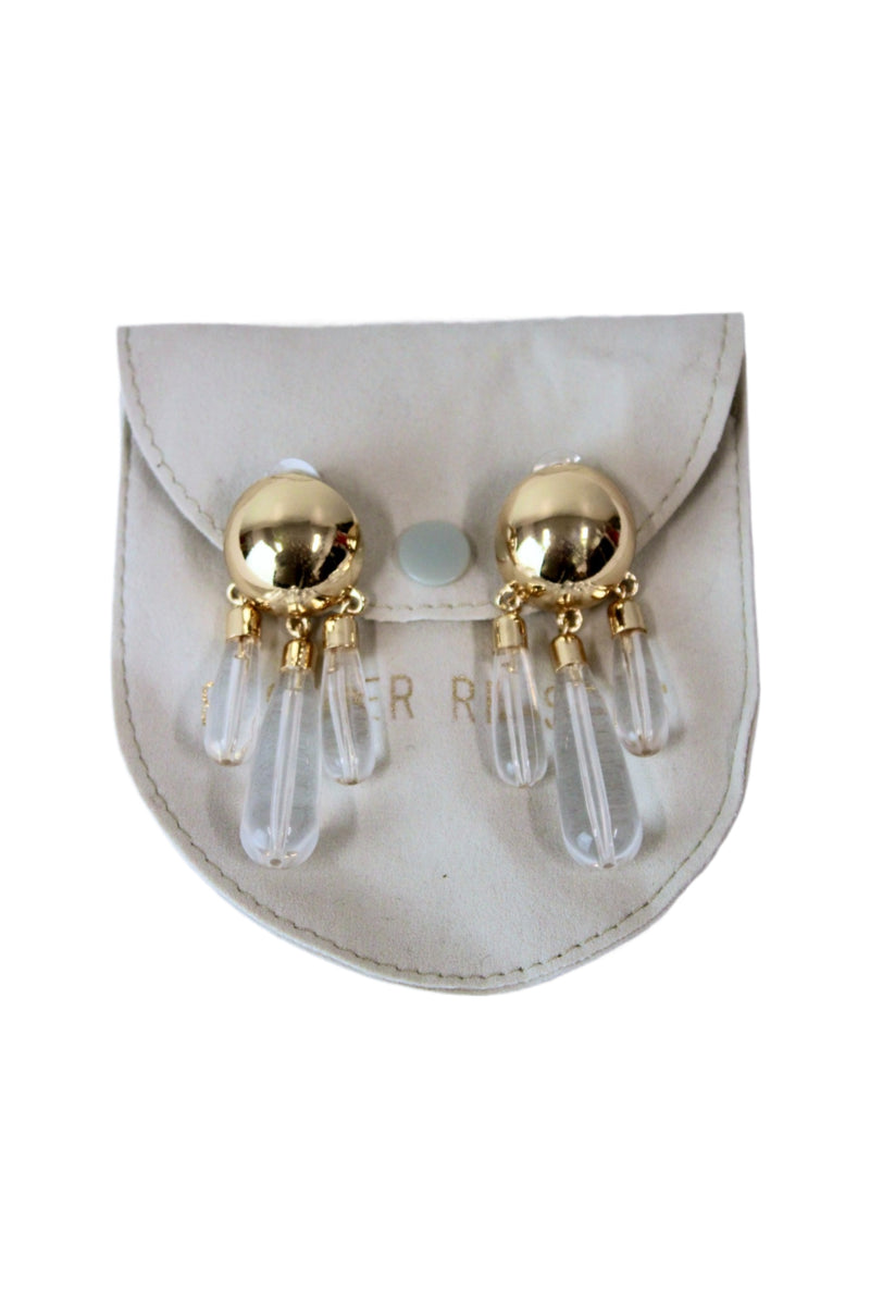 8 Other Reasons - Clear Droplet Earrings